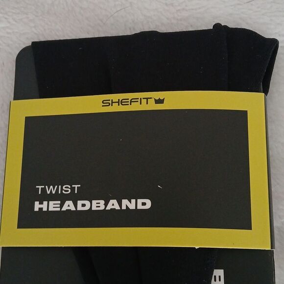 Shefit Black Twist headbands Set of 5 black NEW Width 3.5" - Picture 3 of 4